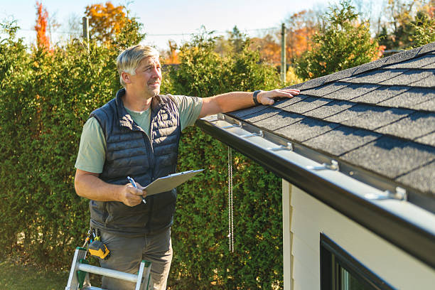 Professional Roof Inspection technician working in Easton, CT